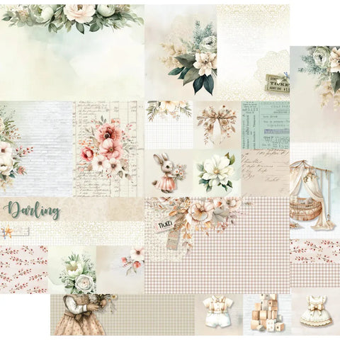 Uniquely Creative - Hello Darling - 12x12 Single Sheet - Delicate