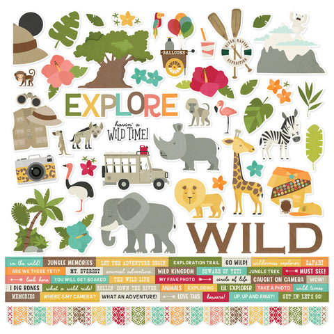 Simple Stories - Say Cheese Wild - 12 x 12 Cardstock Stickers