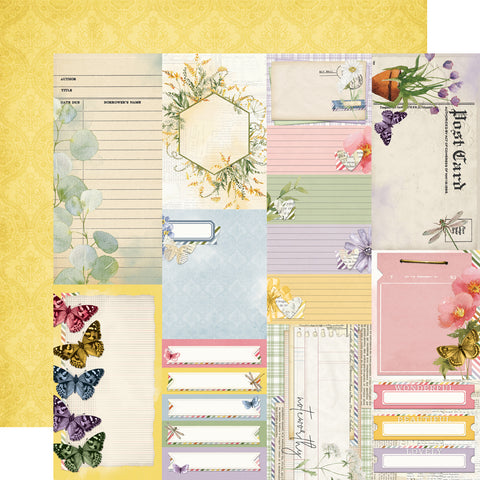 Simple Stories - Simple Vintage Meadow Flowers - 12x12 Single Sheet - Journal Elements