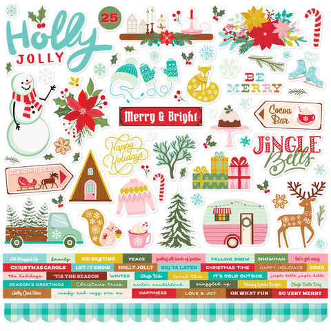 Simple Stories - Snow Pine Lodge - 12 x 12 Cardstock Stickers