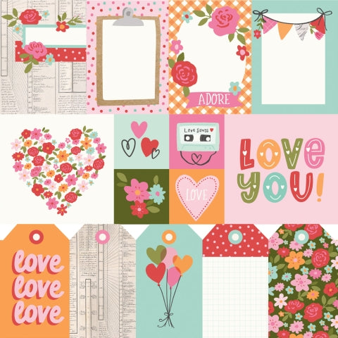 Simple Stories - Heartstrings - 12x12 Single Sheet - Elements 1