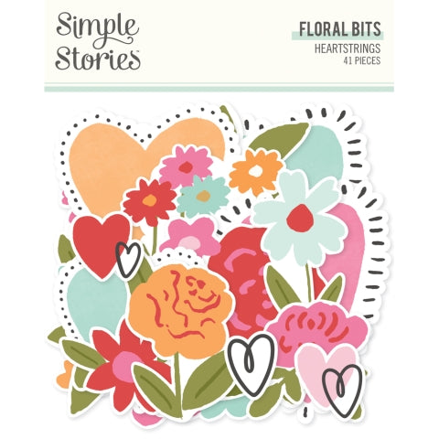 Simple Stories - Heartstrings - Floral Bits & Pieces