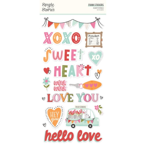 Simple Stories - Heartstrings - Foam Stickers