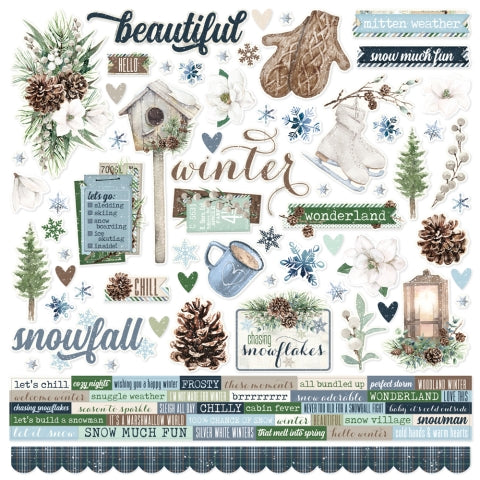 Simple Stories - Simple Vintage Fresh Snow - Cardstock Sticker