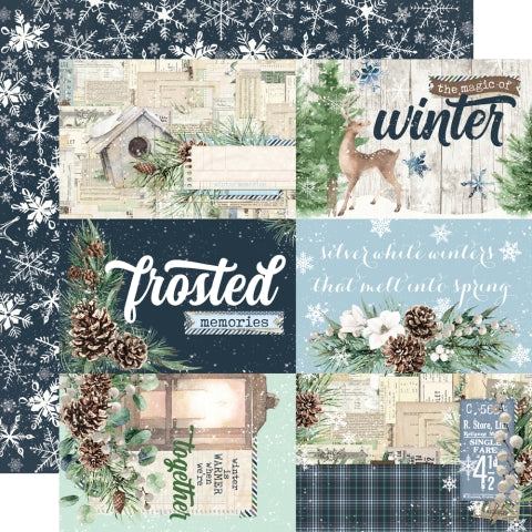 Simple Stories - Simple Vintage Fresh Snow - 12x12 Single Sheet - 4x6 Elements