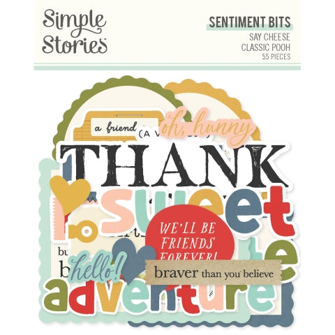 Simple Stories - Say Cheese Classic Pooh - Sentiment Bits & Pieces - PRE-ORDER - Ship Mid-January 2025