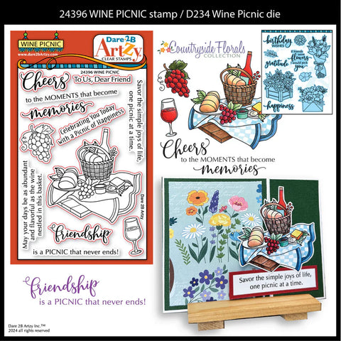 Dare 2B Artzy Wine Picnic Stamp Set