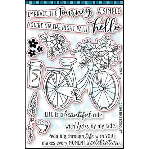 Dare 2B Artzy Bike Bouquet Stamp Set