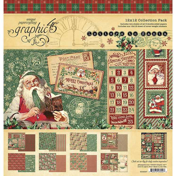 3x4 Elements Paper - Simple Stories - Simple Vintage Dear Santa