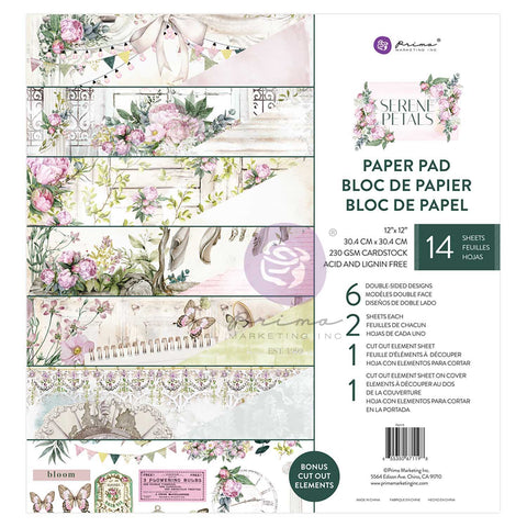 Prima - Serene Petals Collection - 12×12 Paper Pad