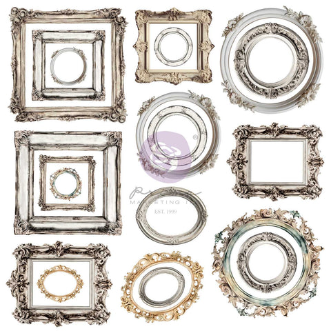 Prima - Return To Wonderland Collection - Ephemera – Vintage Wonderland Frames – 40 pcs