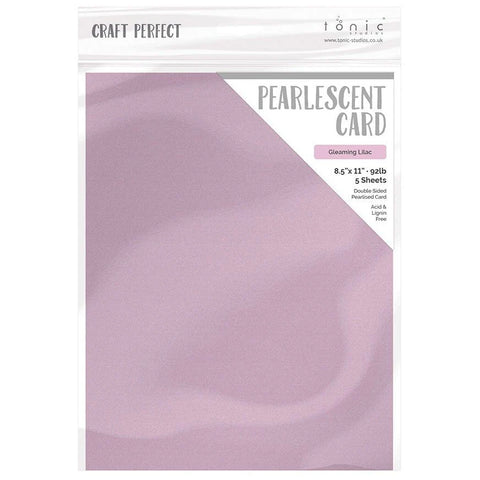 Tonic Studio - Craft Perfect Pearlescent Cardstock - 8.5"X11" 5/Pkg - Gleaming Lilac