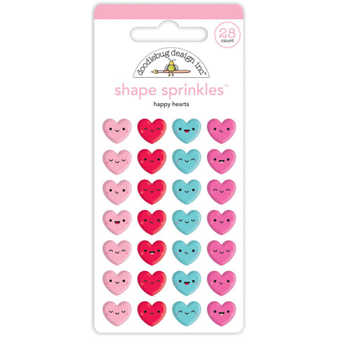 Doodlebug - Lots of Love - Happy Hearts Shape Sprinkles / 7550