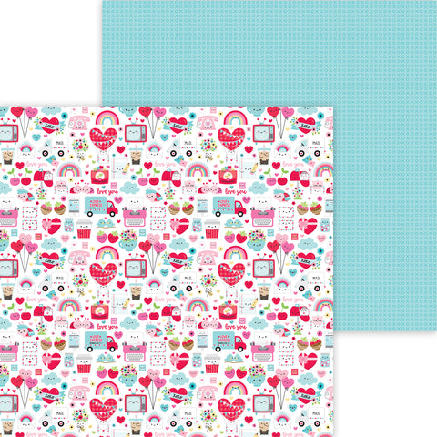 Doodlebug - Lots of Love - 12x12 Single Sheets - Lots of Love / 7574