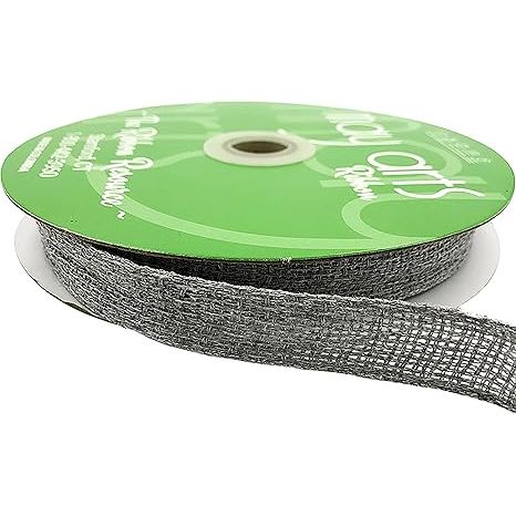 Ribbon - 3/4" Weave Mesh Ribbon - Grey - 667-34-31