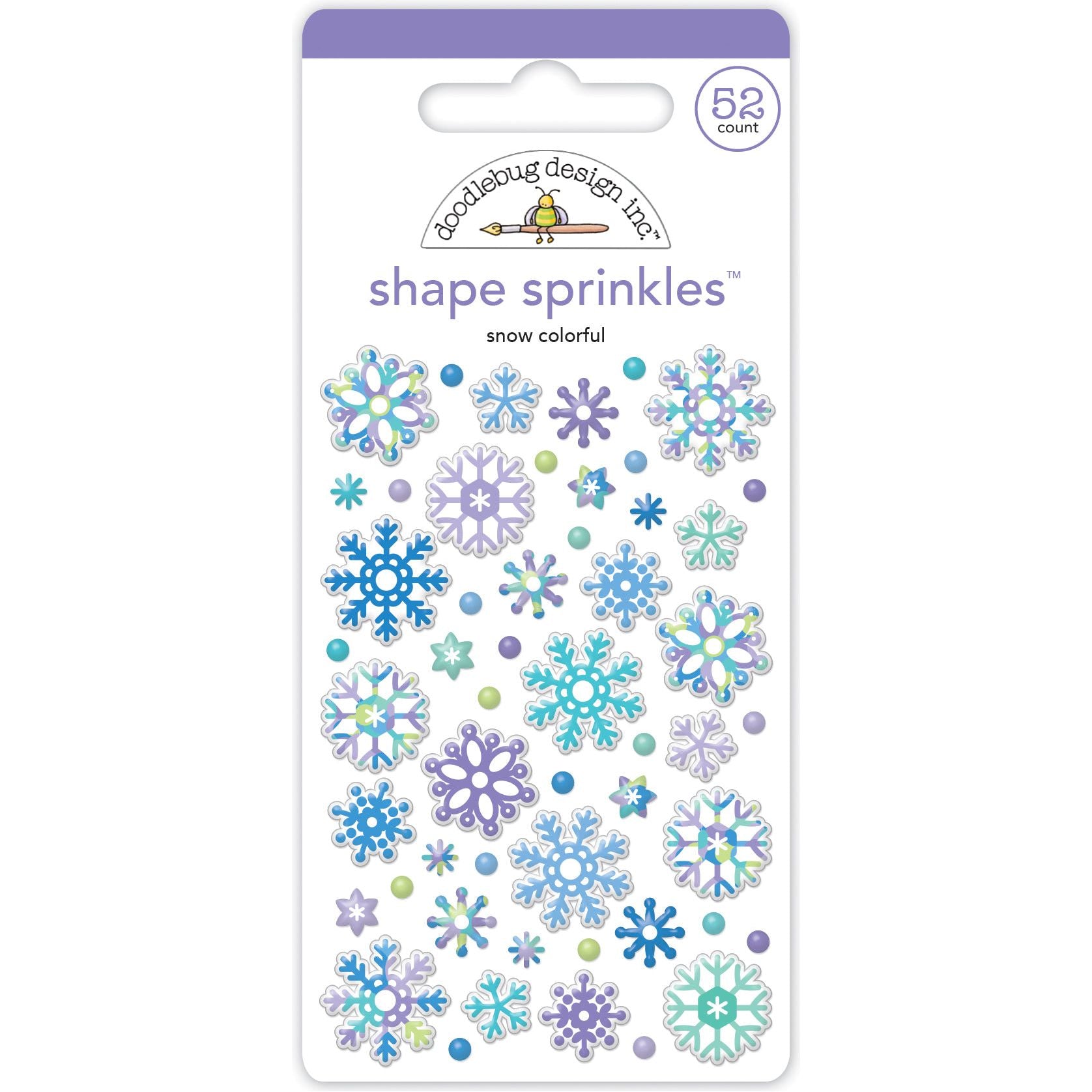 Doodlebug - Snow Much Fun - Snow Colorful Shape Sprinkles / 8347