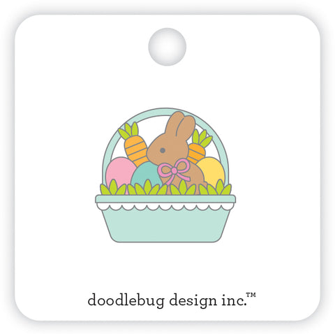 Doodlebug - Bunny Hop Collection - Collectible Pins - Easter Basket / 8439