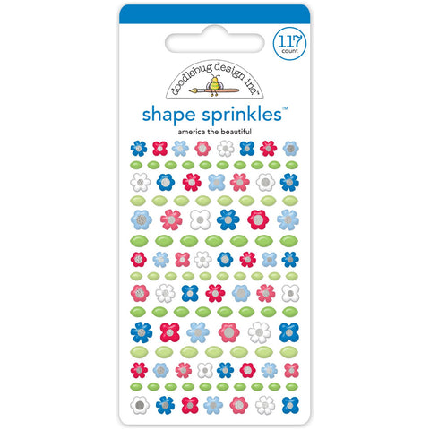 Doodlebug - Hometown USA Collection - Shape Sprinkles - America The Beautiful / 8500