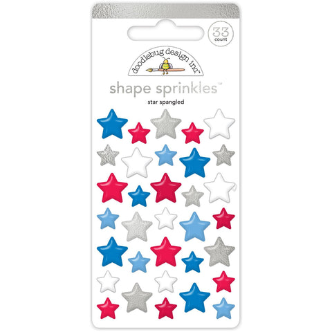 Doodlebug - Hometown USA Collection - Shape Sprinkles - Star Spangled / 8501