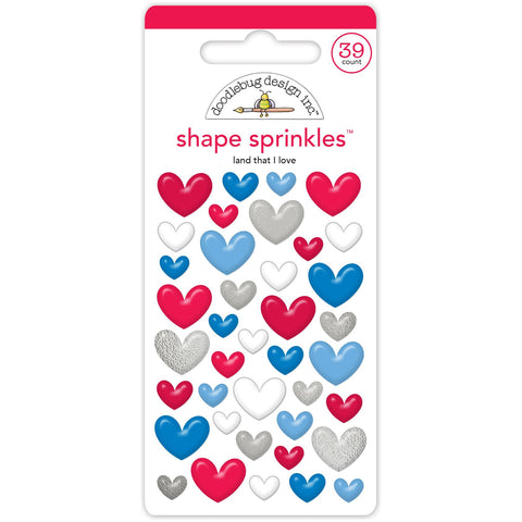 Doodlebug - Hometown USA Collection - Shape Sprinkles - Land That I Love / 8503