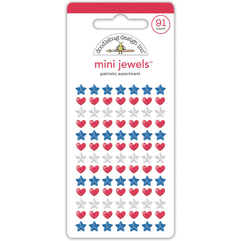 Doodlebug - Hometown USA Collection - Patriotic Assortment Mini Jewels / 8504