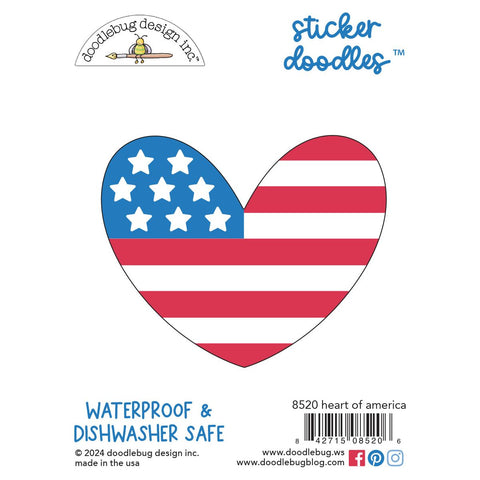 Doodlebug - Hometown USA Collection - Sticker Doodles - Heart of America / 8520