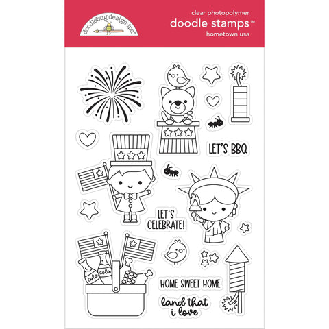 Doodlebug - Hometown USA Collection - Doodle Stamps - Hometown USA / 8521