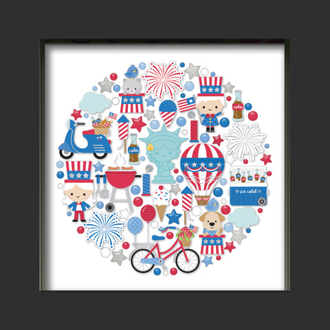 Doodlebug - Hometown USA Collection - Shadow Box Kit / 8549