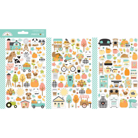 Doodlebug - Farmhouse - Mini Icons Stickers / 8629