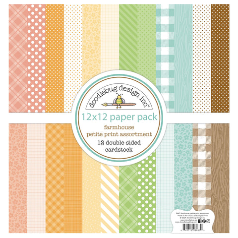 Doodlebug - Farmhouse - 12x12 Petite Prints Assortment Pack / 8663