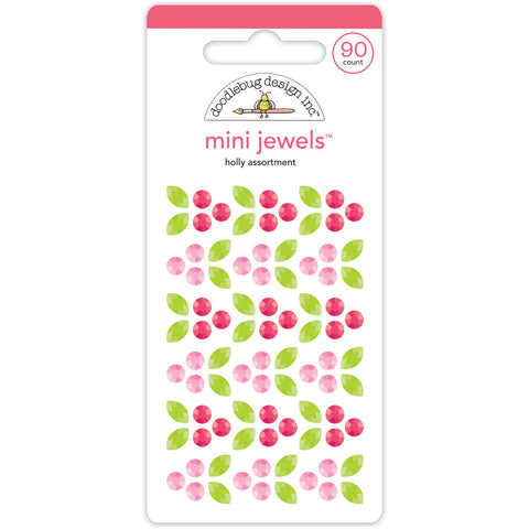 Doodlebug - Tinsel Time - Holly Assortment Mini Jewels / 8723