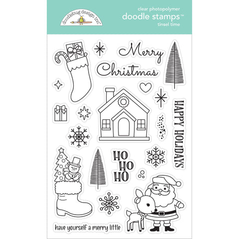 Doodlebug - Tinsel Time - Doodle Stamps - Tinsel Time / 8743