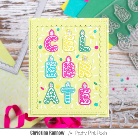 Pretty Pink Posh - Alphabet Candles Stamp Set