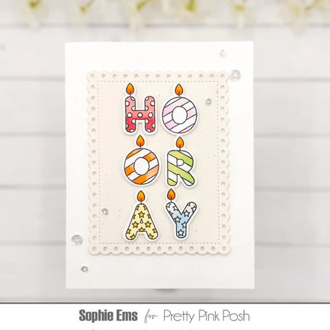 Pretty Pink Posh - Alphabet Candles Stamp Set