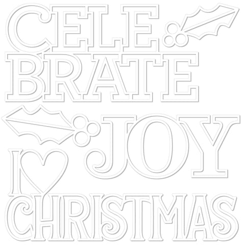 Bella Blvd - Merry Little Christmas Collection - Cut Outs - Celebrate / BB2839