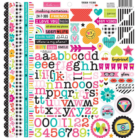 Bella Blvd - Teen Vibe Caitlyn - Doohickey Cardstock Stickers