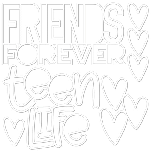 Bella Blvd - Teen Vibe Caitlyn - Coordinating - Cut Outs - Friends Forever