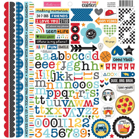 Bella Blvd - Teen Vibe Carson - Doohickey Cardstock Stickers