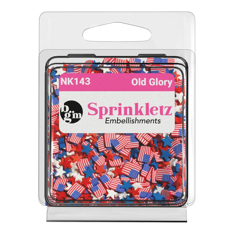 Buttons Galore & More - Shaker Embellishments - Sprinkletz - Old Glory/NK143