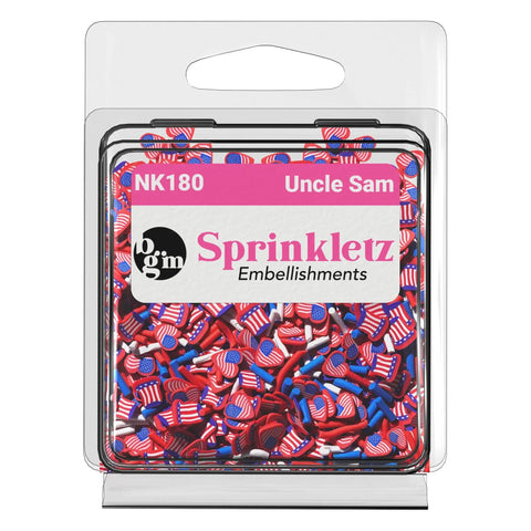 Buttons Galore & More - Shaker Embellishments - Sprinkletz - Uncle Sam / NK180