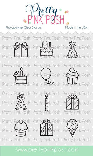 Pretty Pink Posh - Birthday Icons Stamp Set