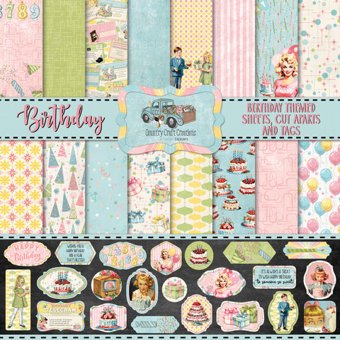 Country Craft Creations - Birthday - 12x12- 27 Sheets Collection Pack