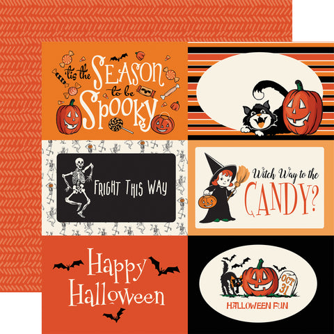 Carta Bella - Halloween Fun - 12x12 Single Sheet - 6x4 Journaling Cards