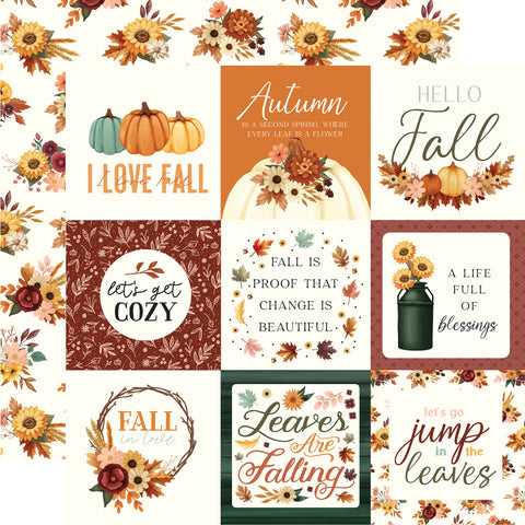 Carta Bella - Harvest - 12x12 Single Sheet / 4x4 Journaling Cards