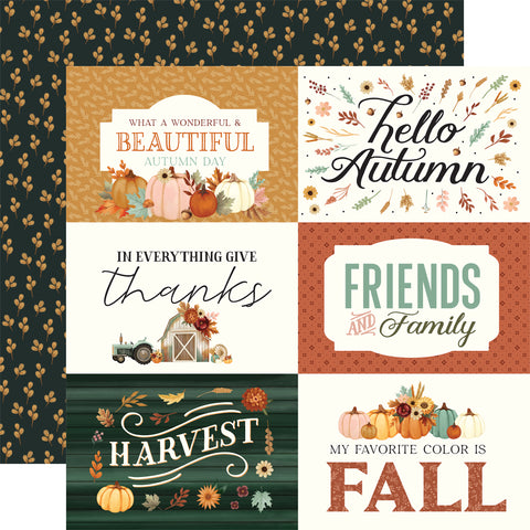 Carta Bella - Harvest - 12x12 Single Sheet / 6x4 Journaling Cards