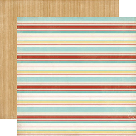 Carta Bella - Roll With It - 12x12 Single Sheet / Sweet Stripes