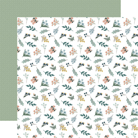 Carta Bella - Winter Wonderland - Snow Day Stems - 12x12 Patterned Paper