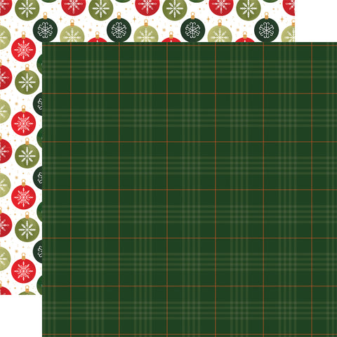 Echo Park - Christmas Joy - 12x12 Single Sheet / Christmas Time Tartan