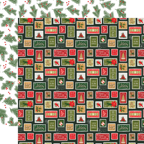 Echo Park - Christmas Joy - 12x12 Single Sheet / Merry Stamps