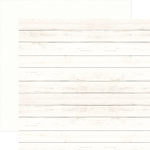 Echo Park - Cool Wood Grains- 12x12 Single Sheet / Ivory Wood Grain